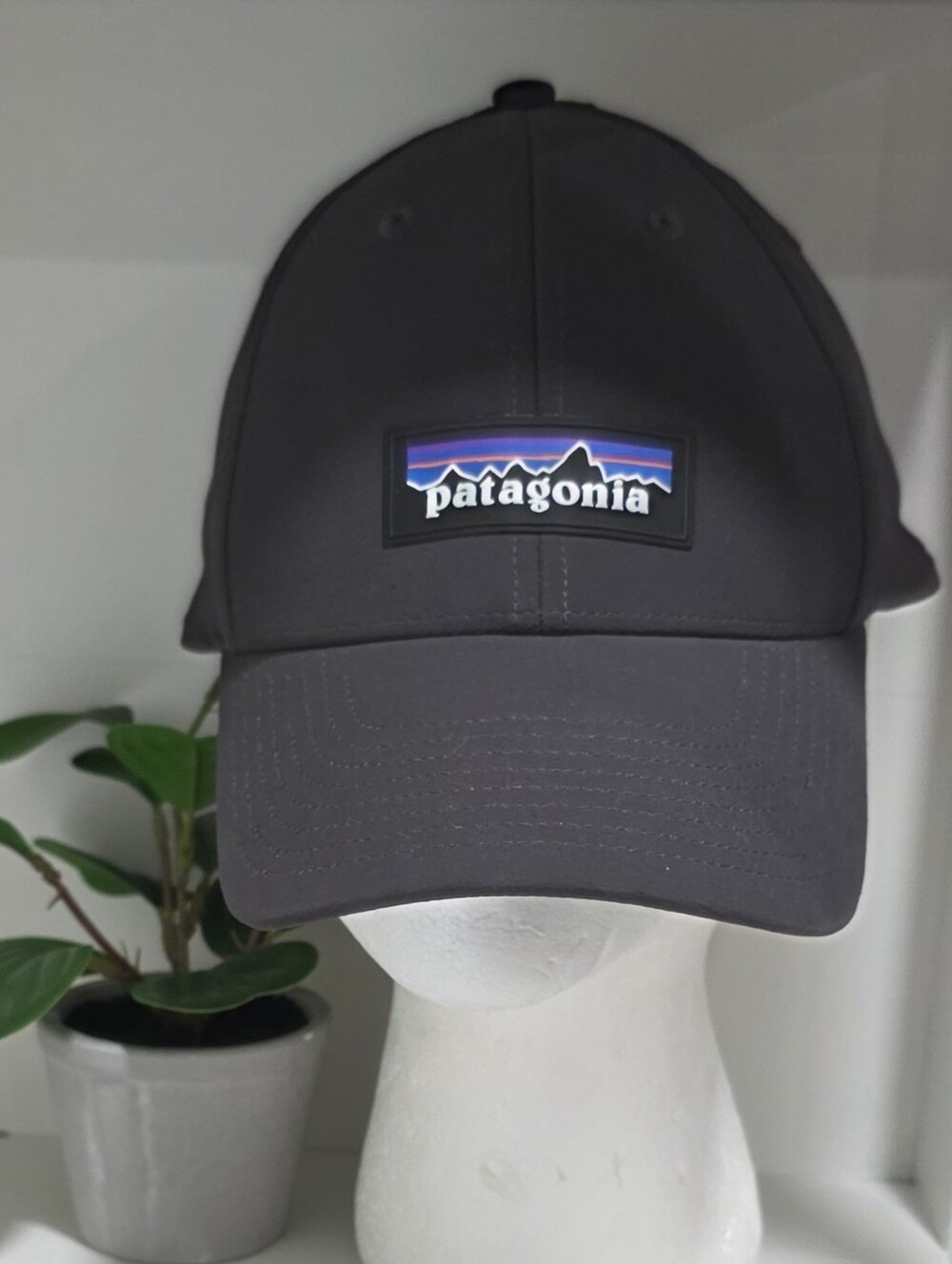 Patagonia Black Baseball Cap Hat With Adjustabke Snap Back